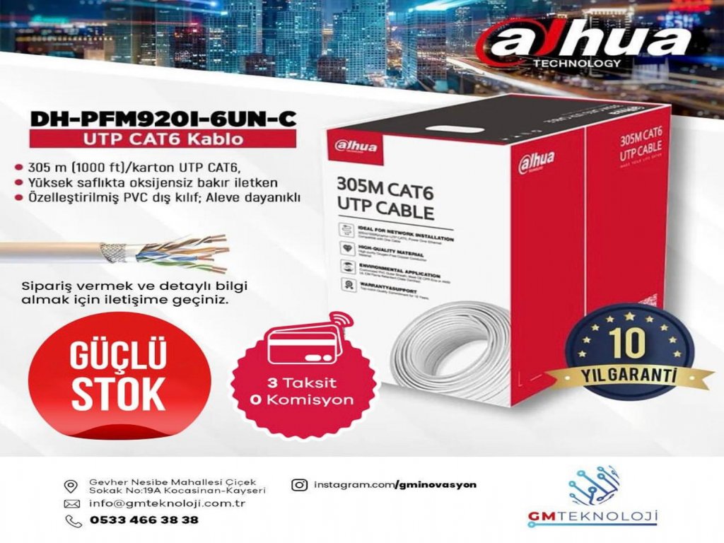 Dahua Cat Kabloları 